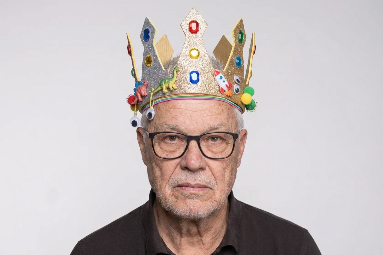 Wolfgang mit Geburtstagskrone